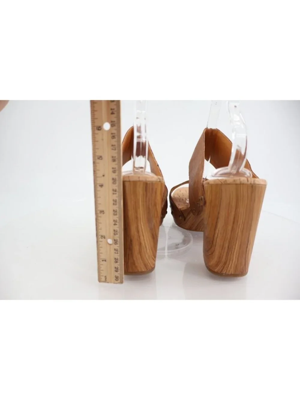 Kork-Ease Womens Darra Sandals Platform Block Heel Brown Slide Slip On Wooden 11